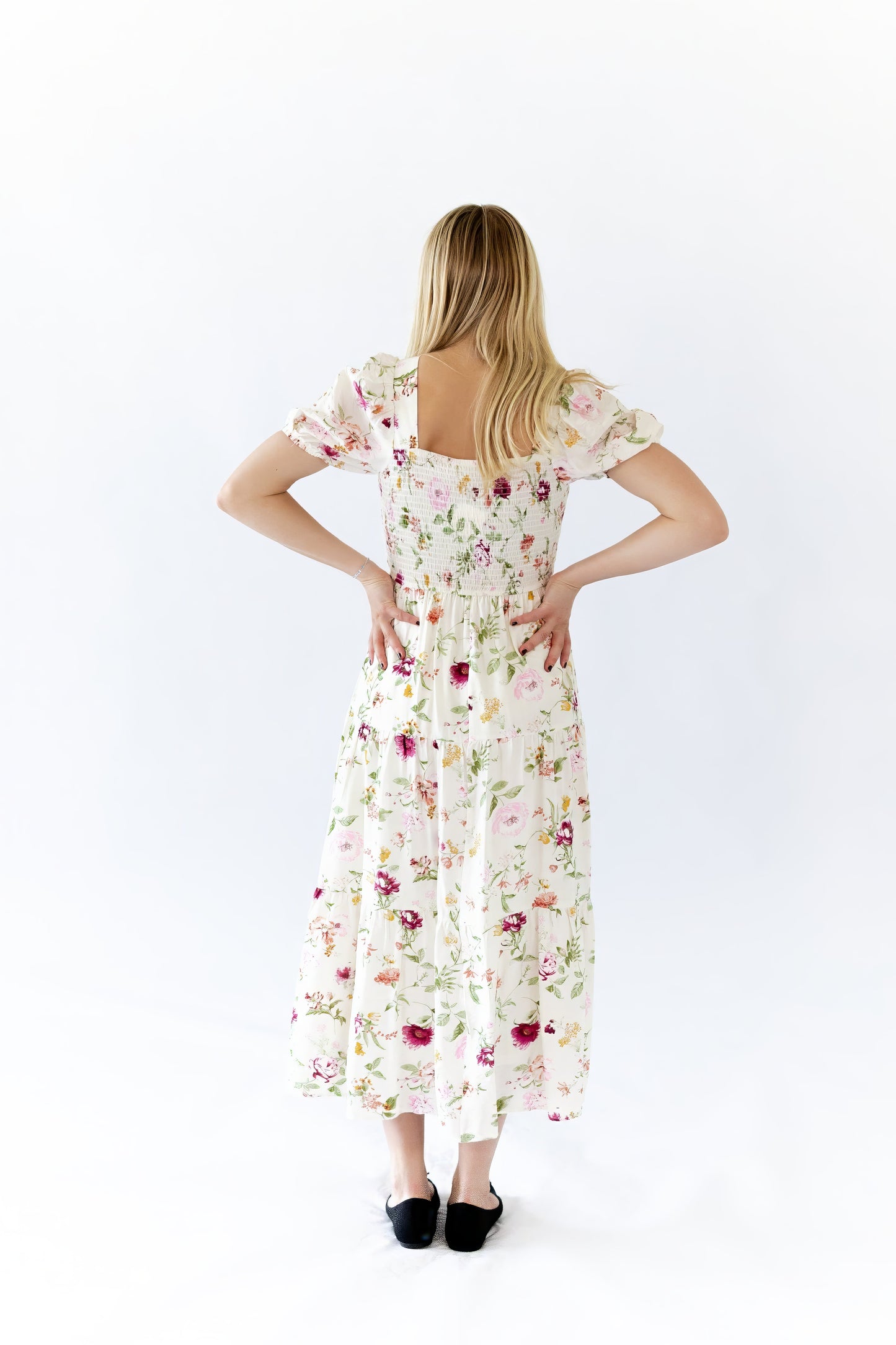 Eleanor Floral Square Neck Dress