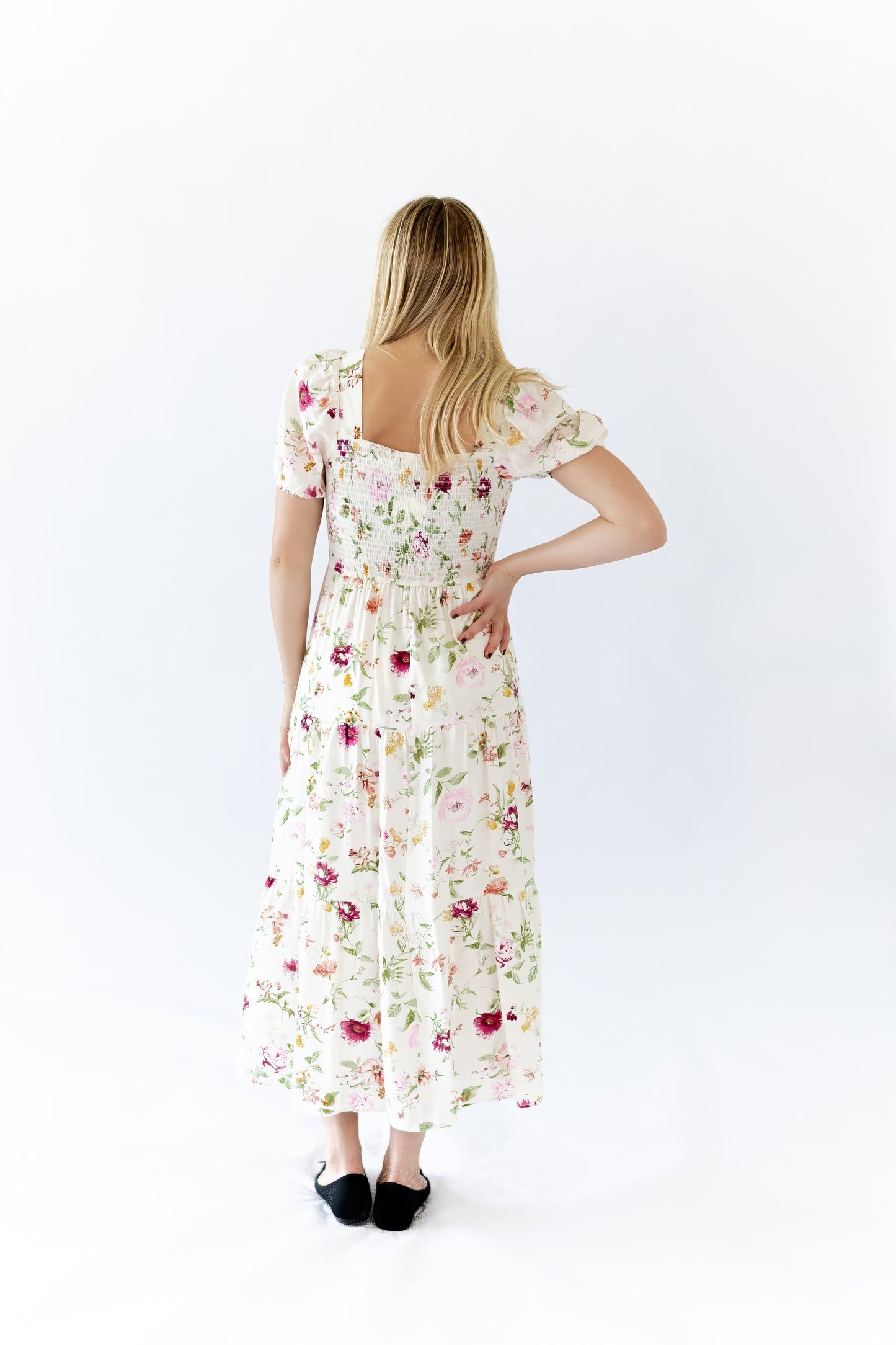 Eleanor Floral Square Neck Dress