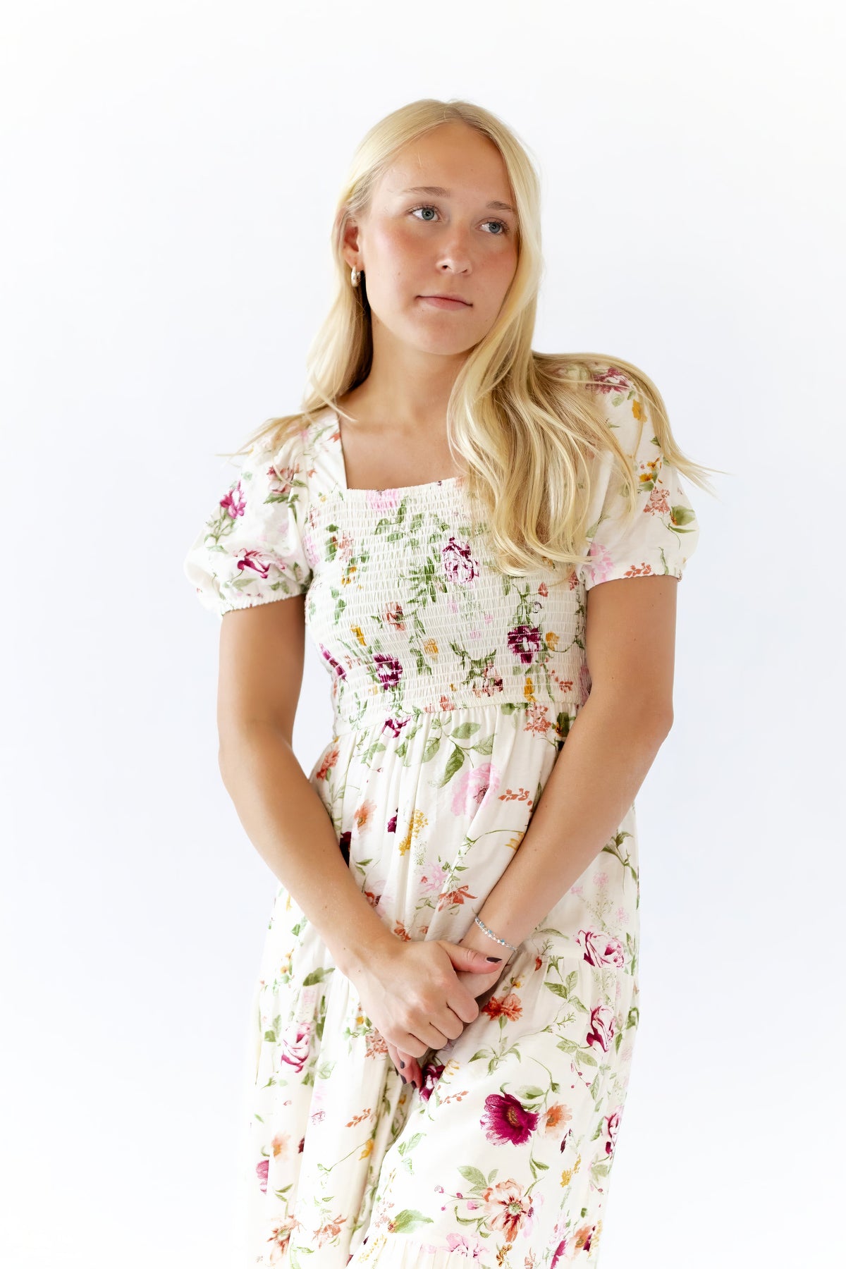 Eleanor Floral Square Neck Dress