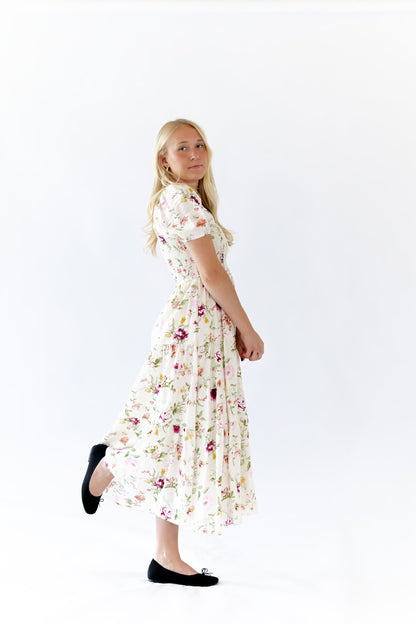 Eleanor Floral Square Neck Dress