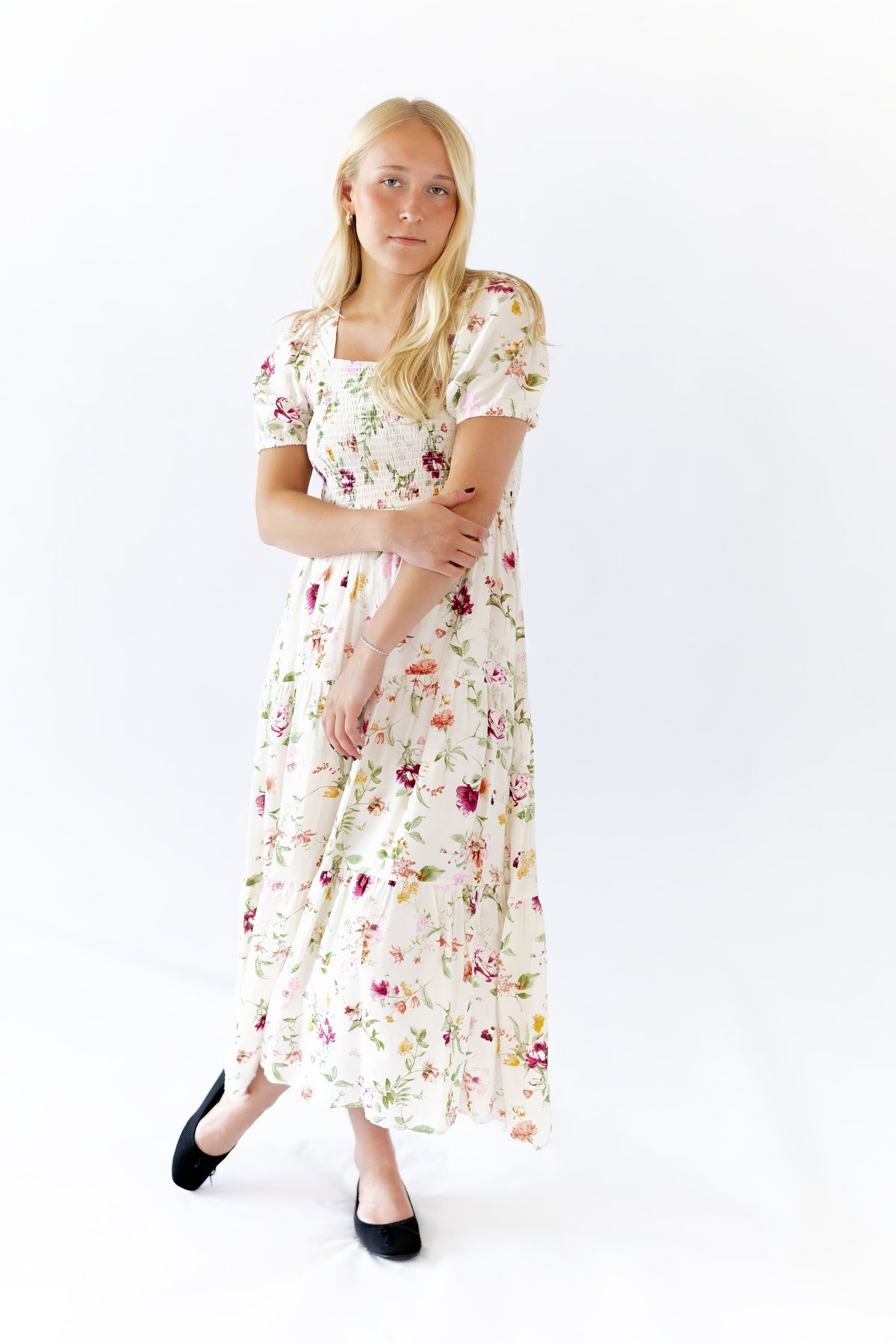 Eleanor Floral Square Neck Dress
