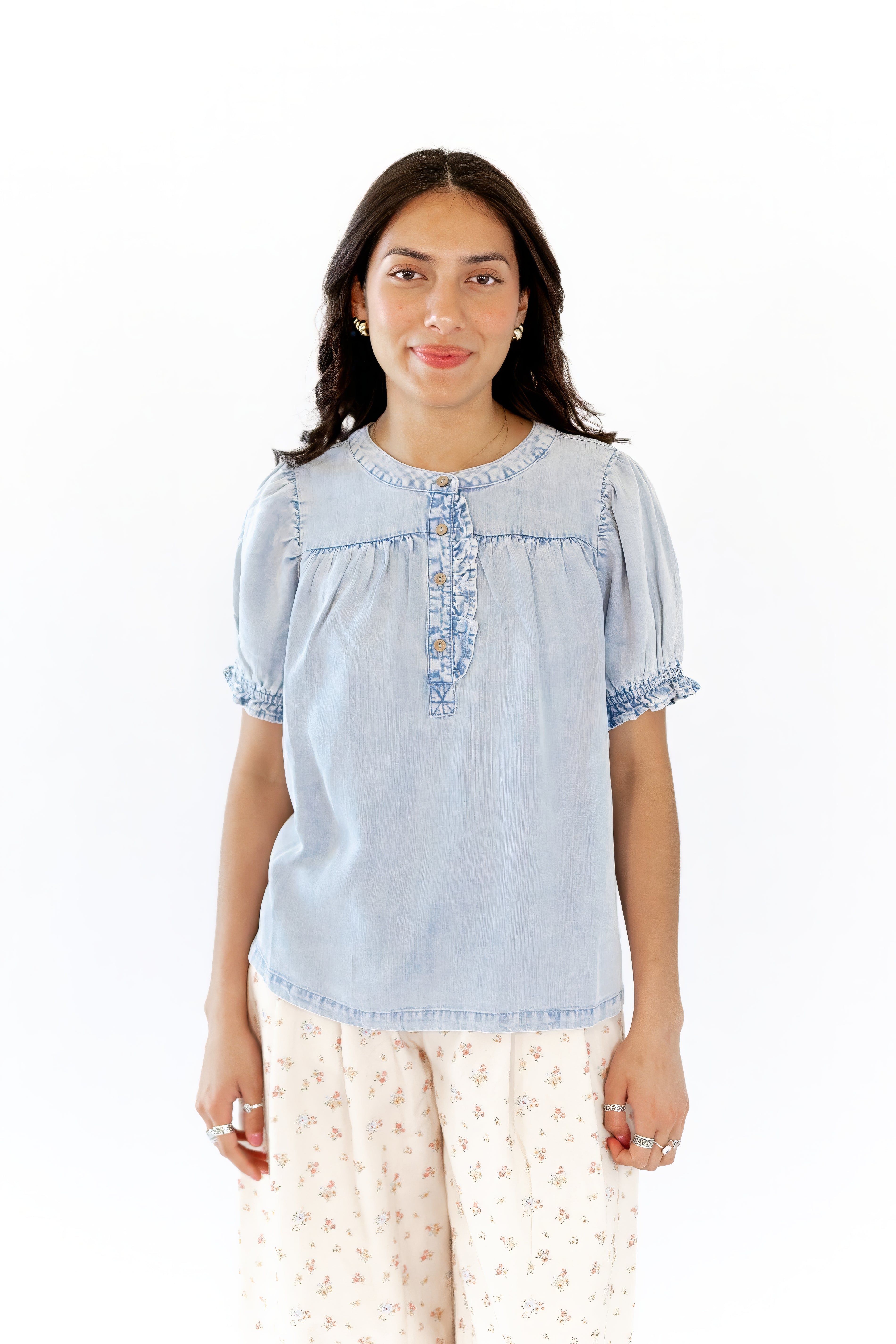 Calia Denim Blouse  ⤫ Restocked