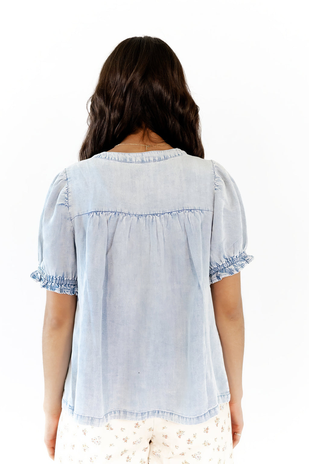 Calia Denim Blouse  ⤫ Restocked