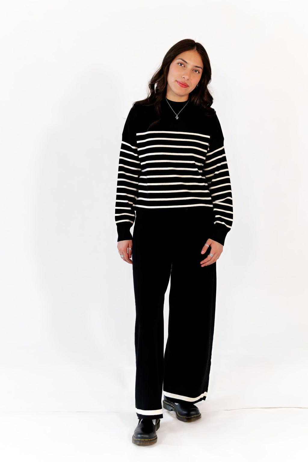 Jenny Striped Sweater Set