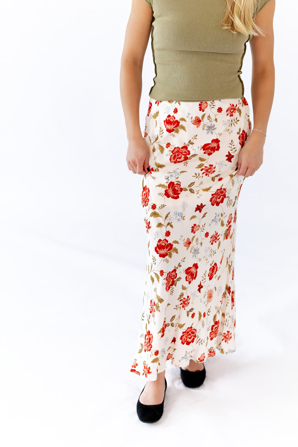Heather Floral Maxi Skirt