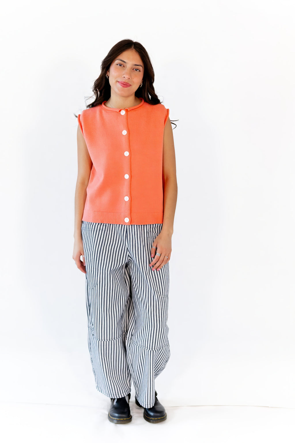 Andi Striped Pants · Navy