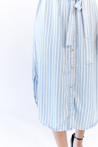 Frankie Striped Chambray Dress
