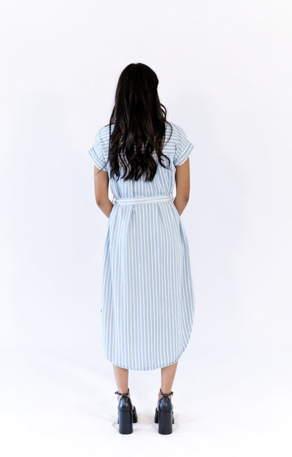Frankie Striped Chambray Dress