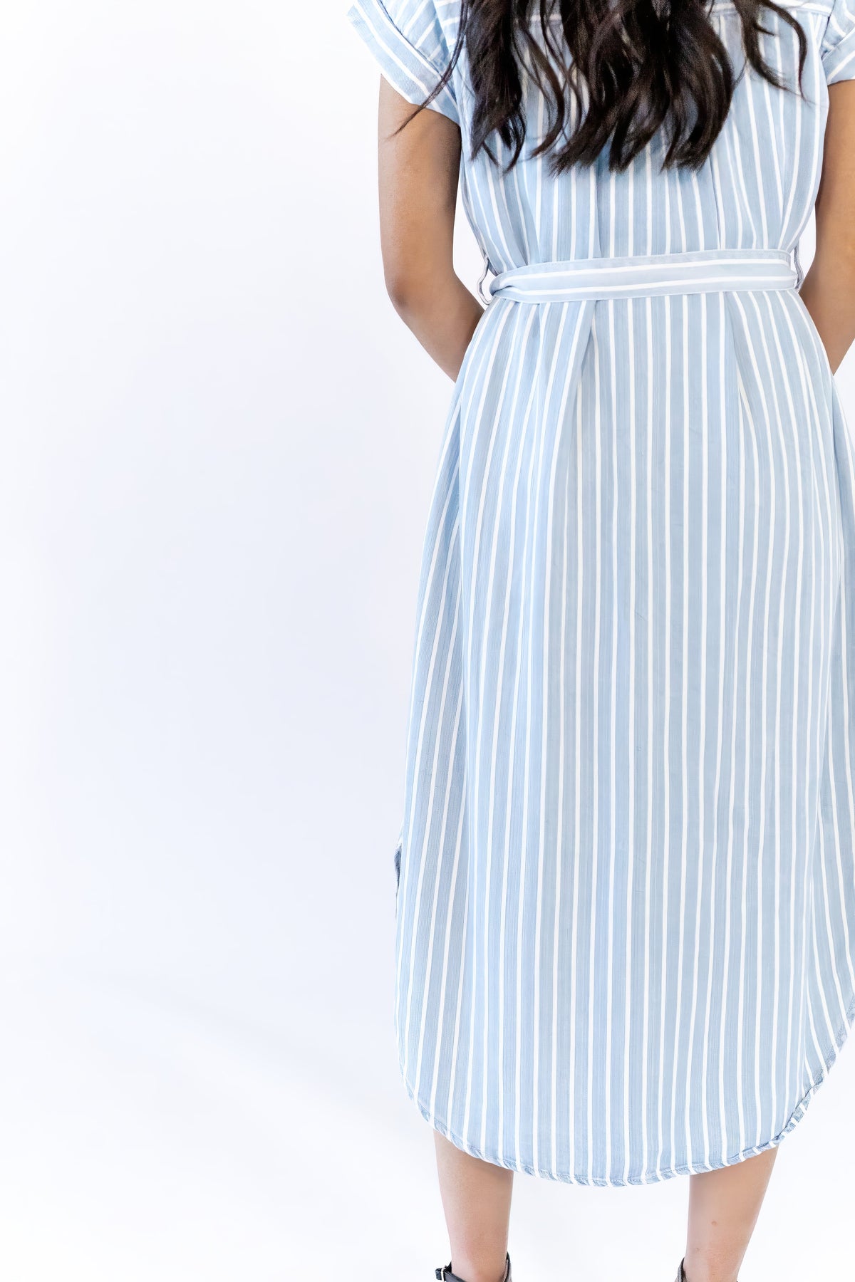 Frankie Striped Chambray Dress