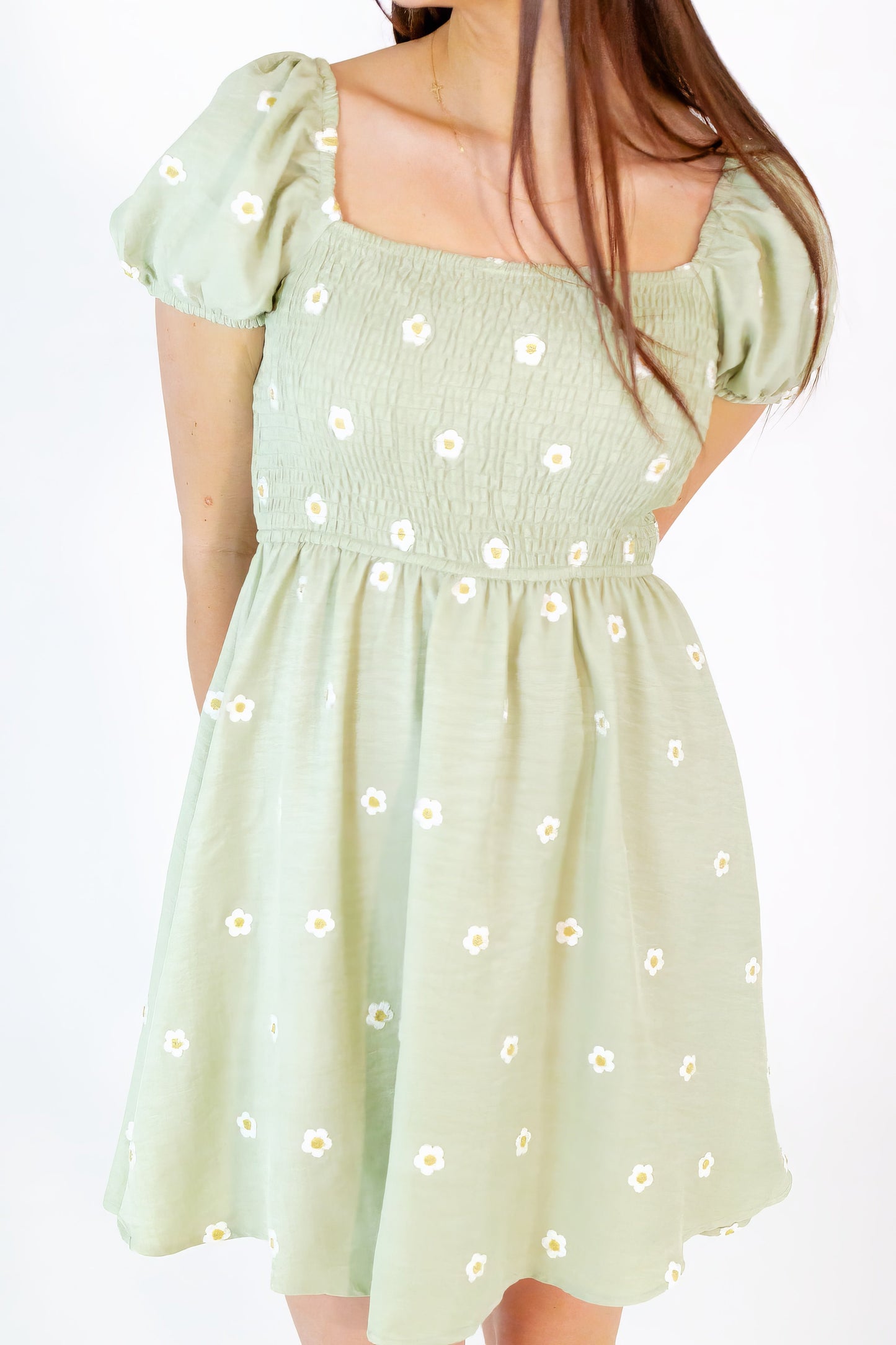 Lili Embroidered Daisy Dress