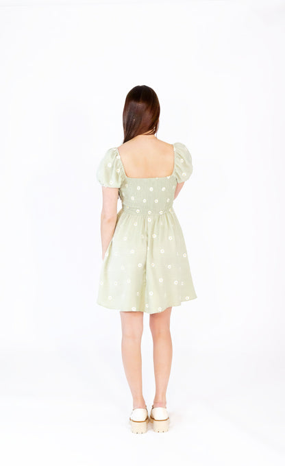 Lili Embroidered Daisy Dress