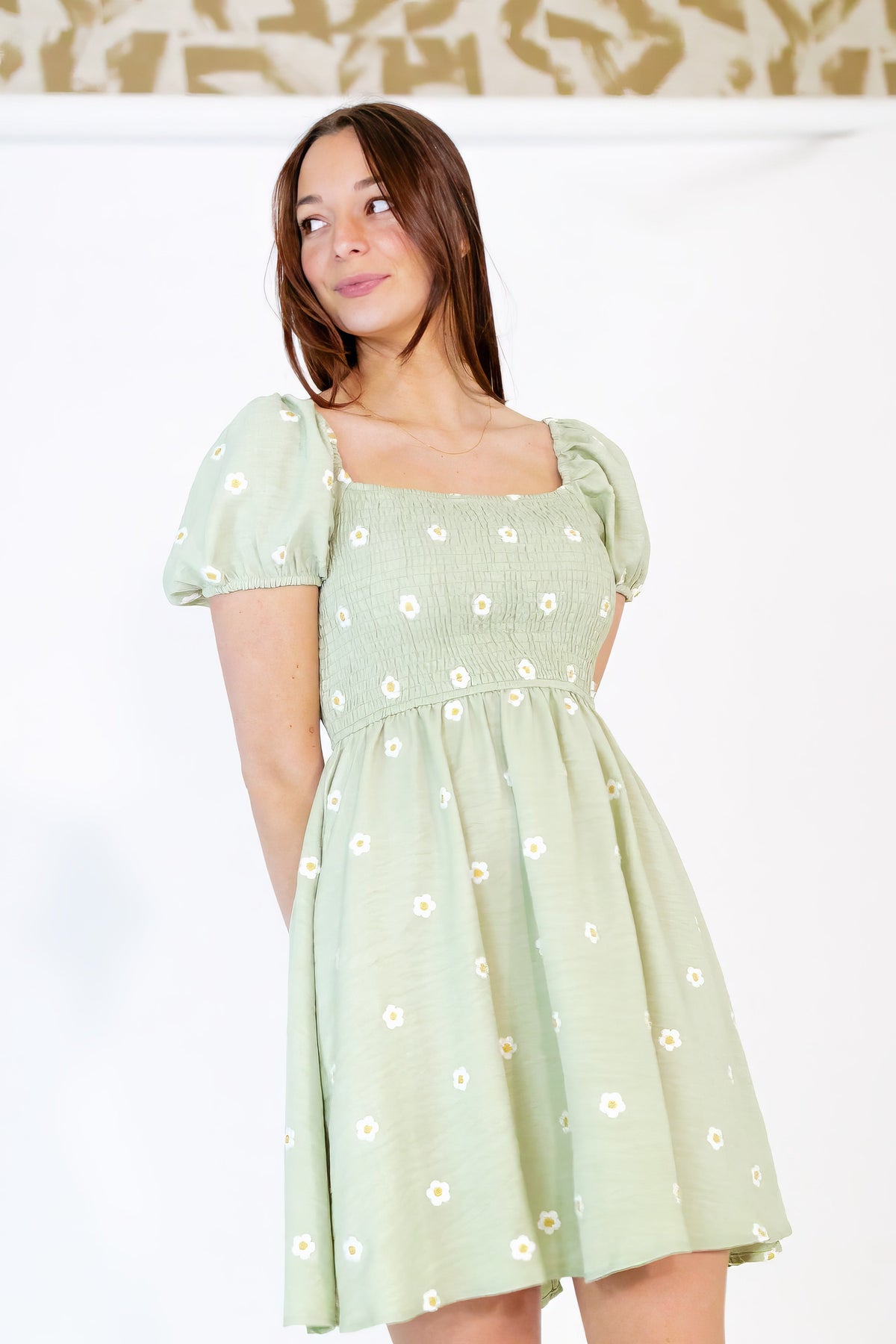 Lili Embroidered Daisy Dress