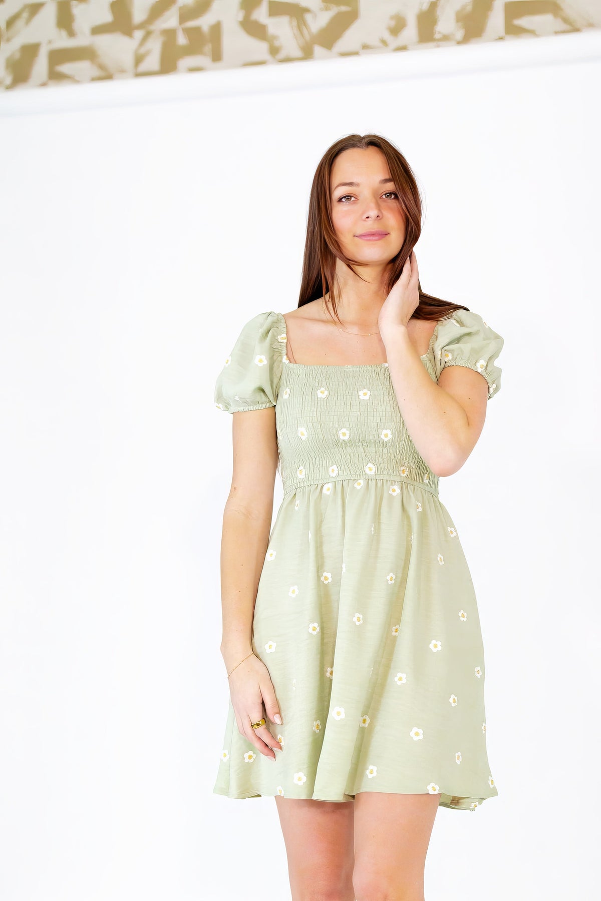 Lili Embroidered Daisy Dress