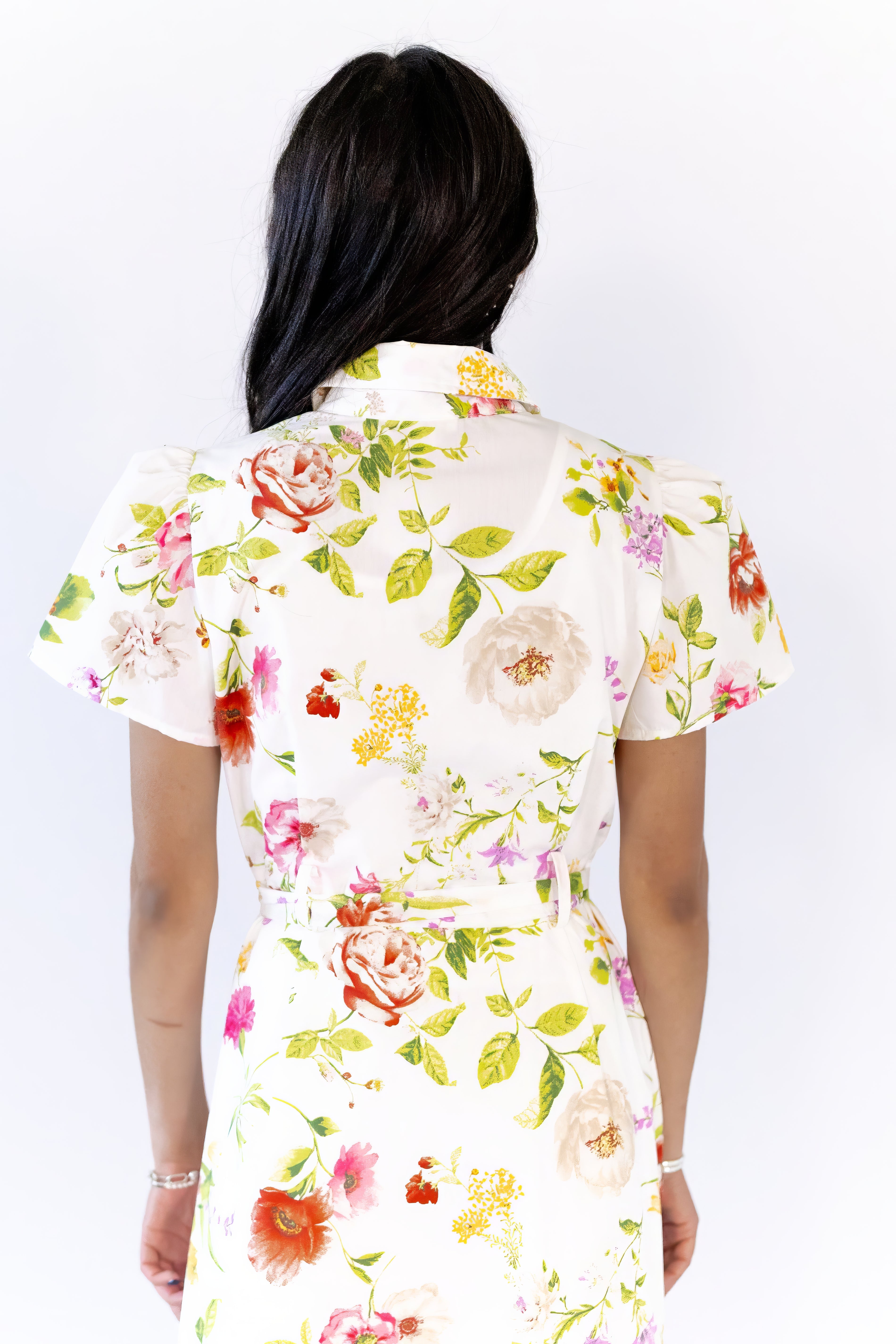 Arina Floral Belted Midi Dress ⭐︎ Restocked