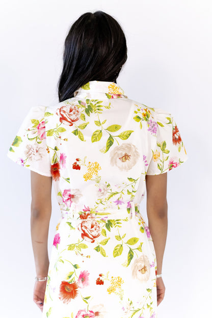 Arina Floral Belted Midi Dress ⭐︎ Restocked