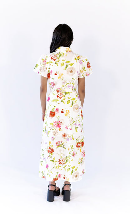 Arina Floral Belted Midi Dress ⭐︎ Restocked