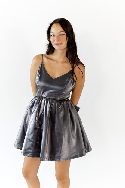 Stardust Bow Accent Mini Dress