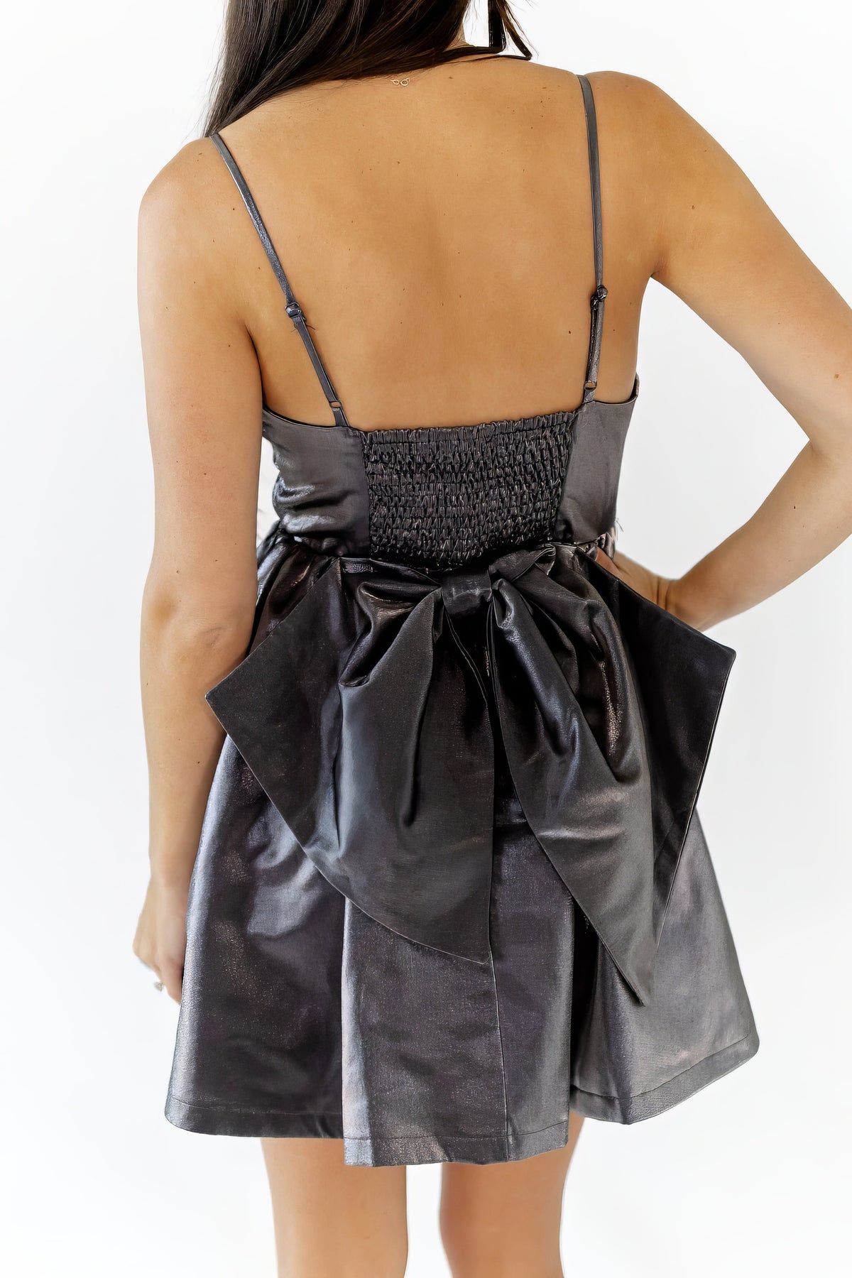 Stardust Bow Accent Mini Dress