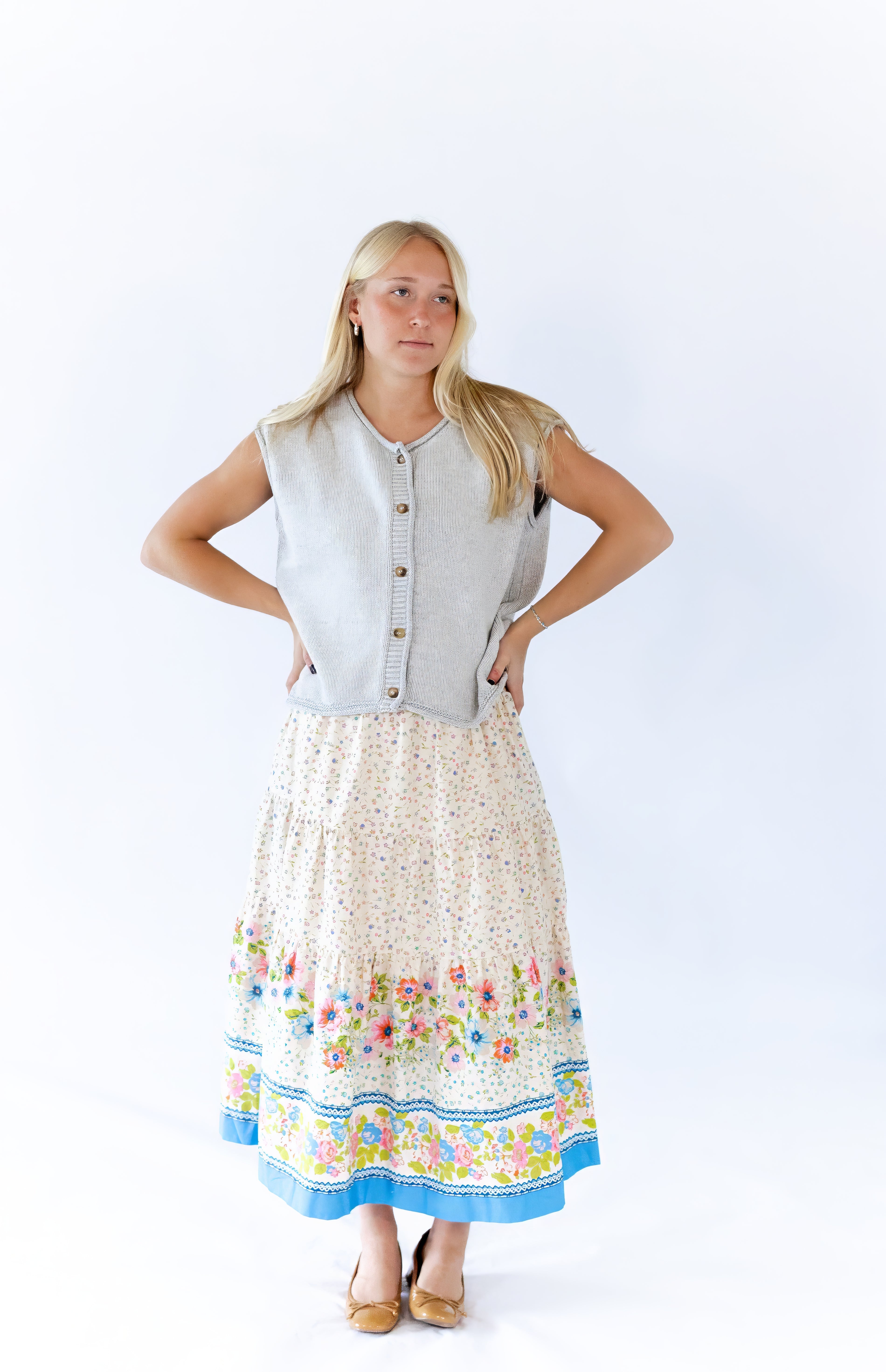Mila Floral Midi Skirt ⭐︎ Restocked