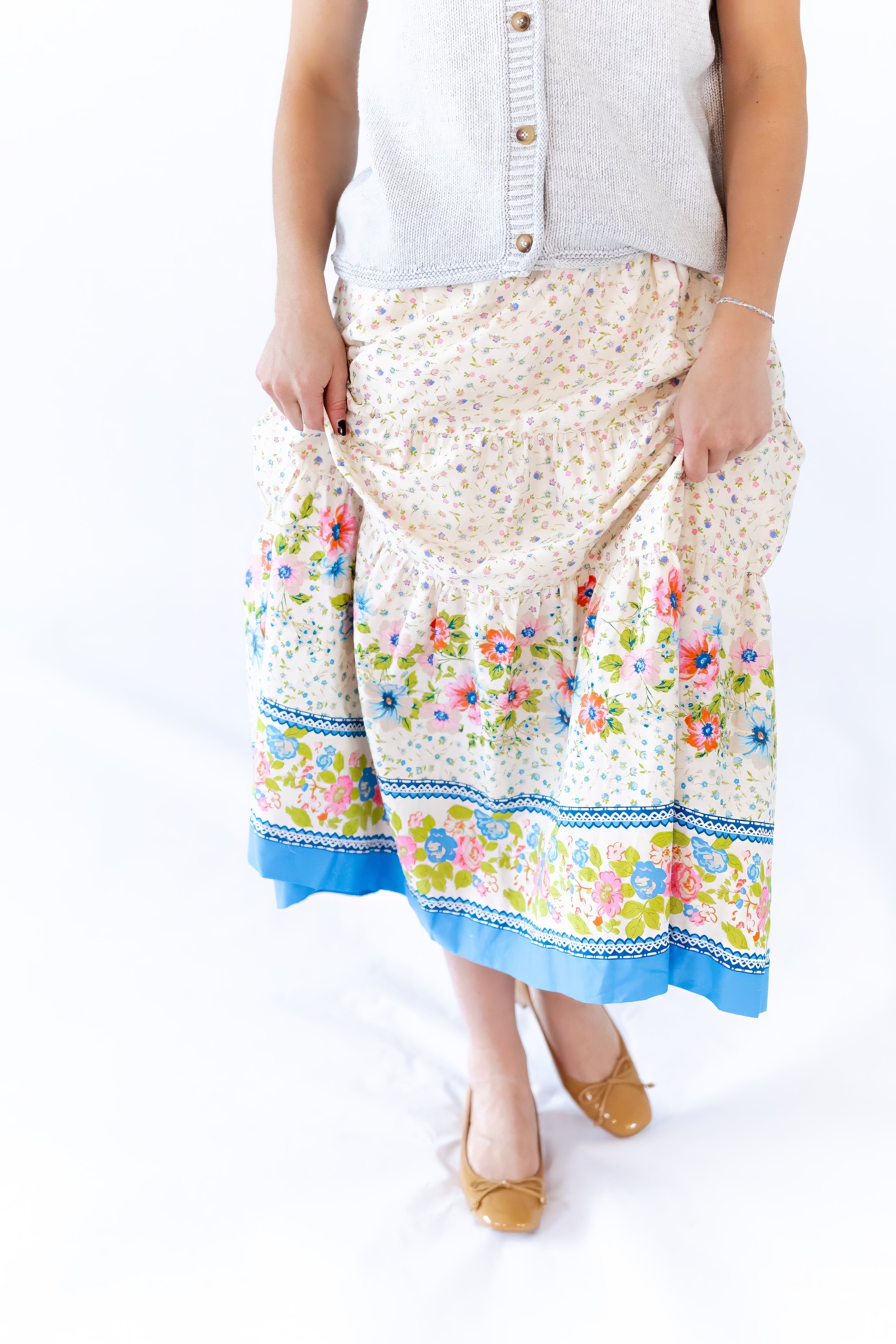 Mila Floral Midi Skirt ⭐︎ Restocked