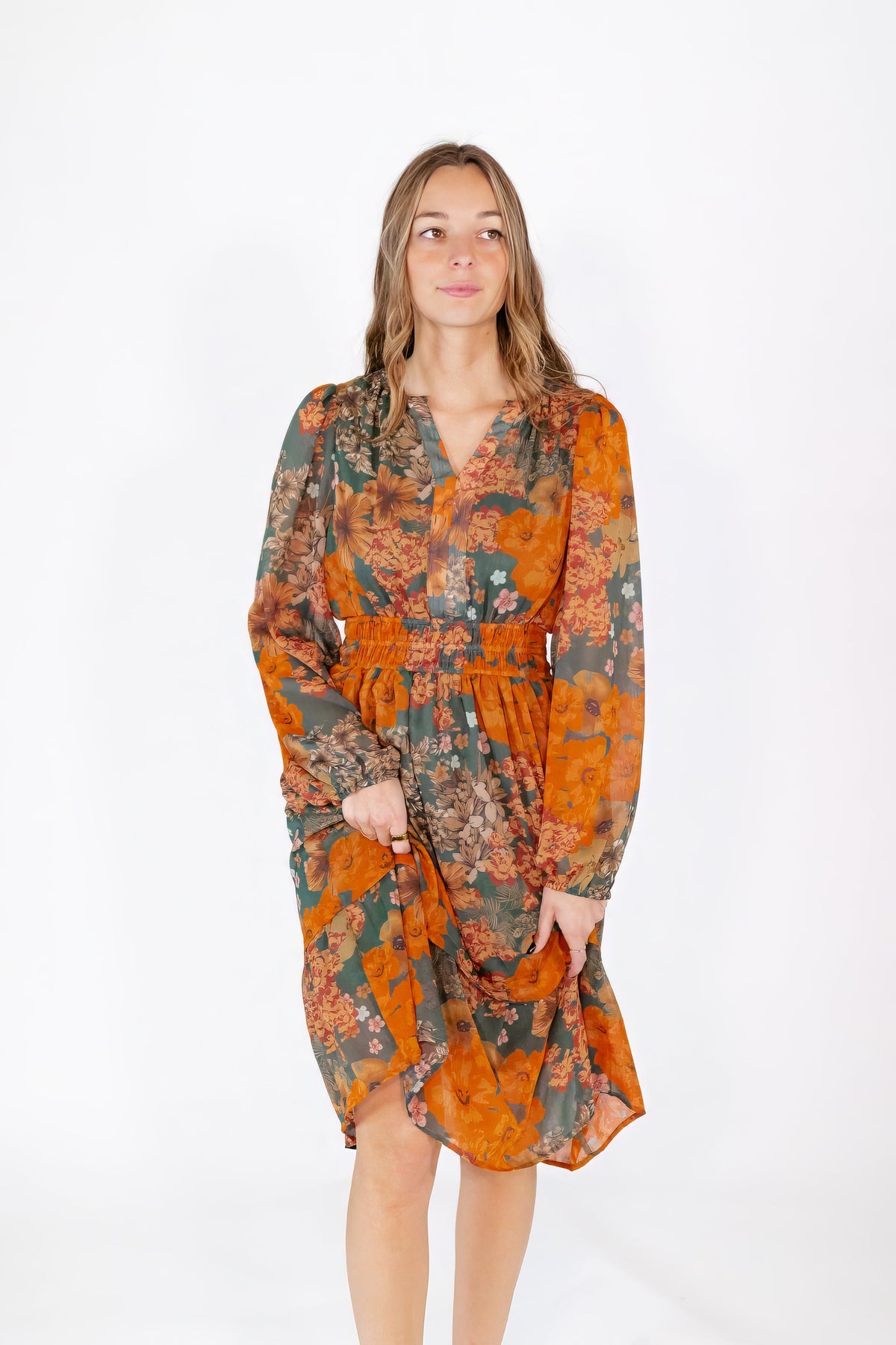 Maelyn Floral Chiffon Dress