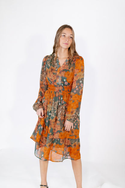 Maelyn Floral Chiffon Dress