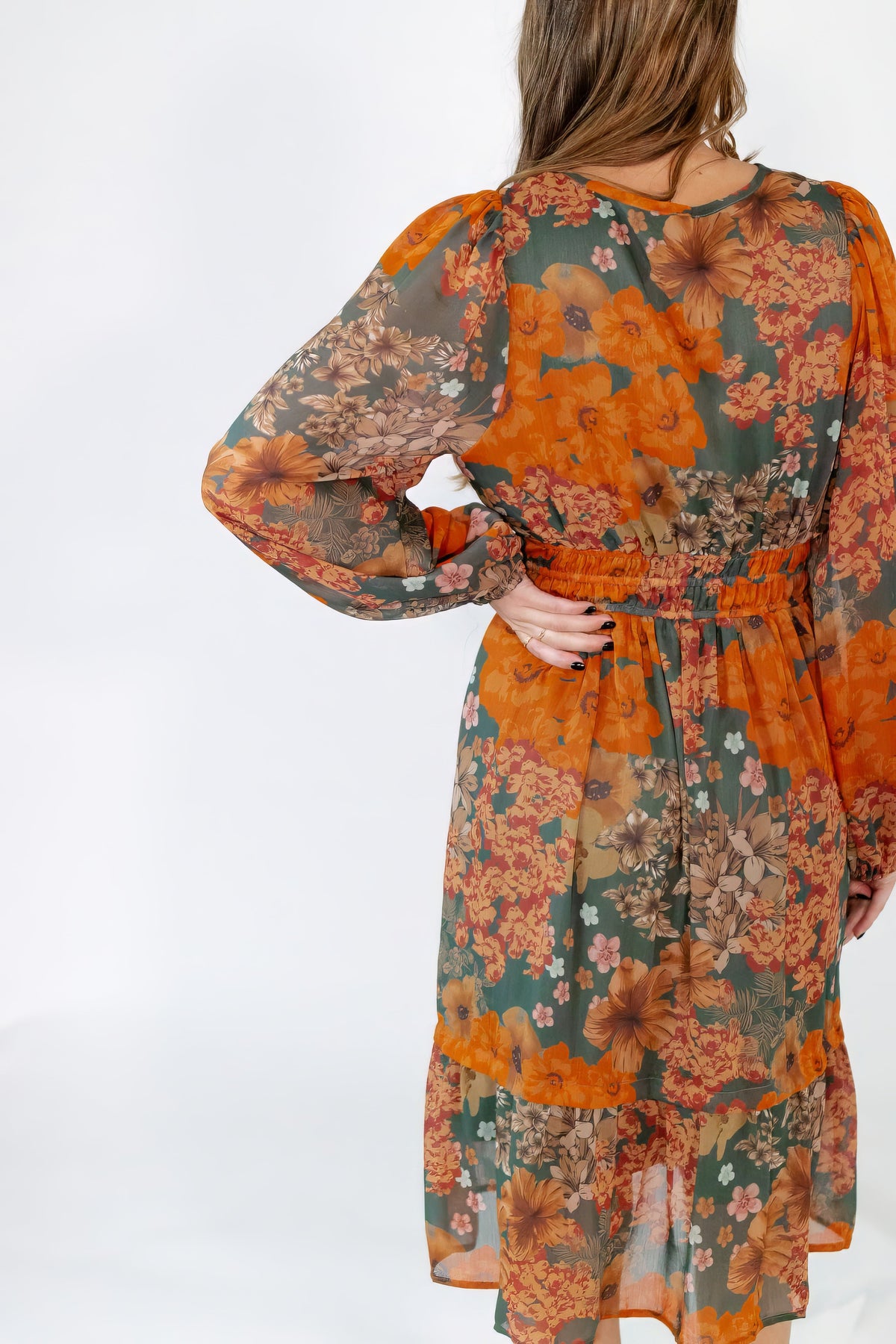 Maelyn Floral Chiffon Dress