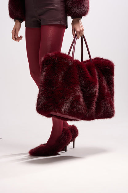 ALAIA FAUX FUR TOTE