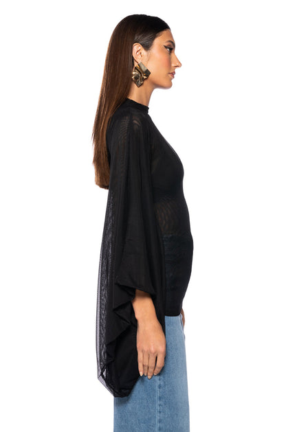 ADORE BELL SLEEVE MESH TOP