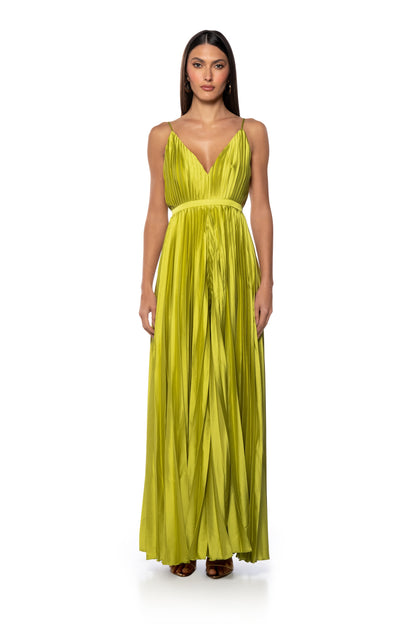 AINT SHE SWEET PLEATED SATIN JUMPSUIT