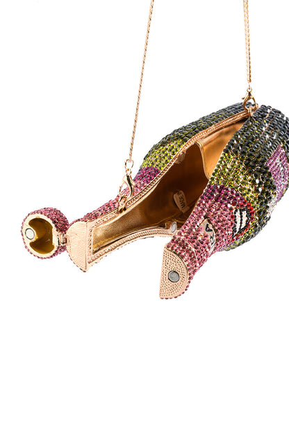 AKIRA BIRTHDAY POP CHAMPAGNE RHINESTONE PURSE