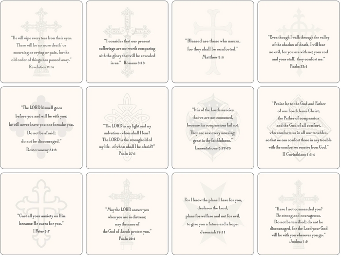 Grief Verse Cards with Easel