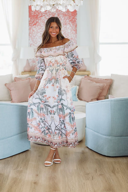 Bora Bora Bound Maxi Dress - Purple, Orange and Pink