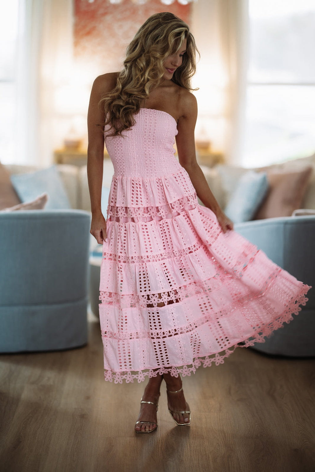 Early Evening Midi Dress - Pink