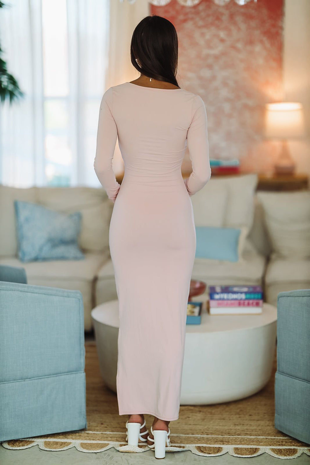 Don't Skip Out Maxi Dress - Light Pink