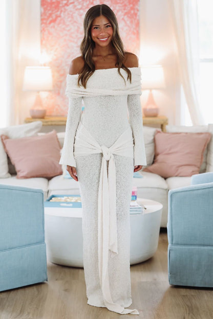 Hampton Holiday Maxi Dress - Oatmeal
