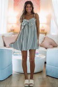 Just for Me Print Mini Dress - Black and White