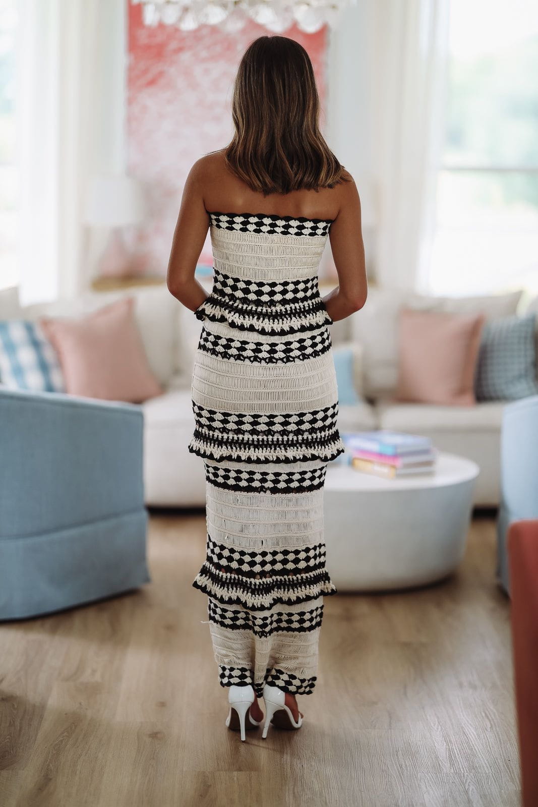 Demi Maxi Dress by Line and Dot - Ecru and Black