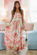 Peach Perfection Maxi Dress - Peach, Pink and Orange