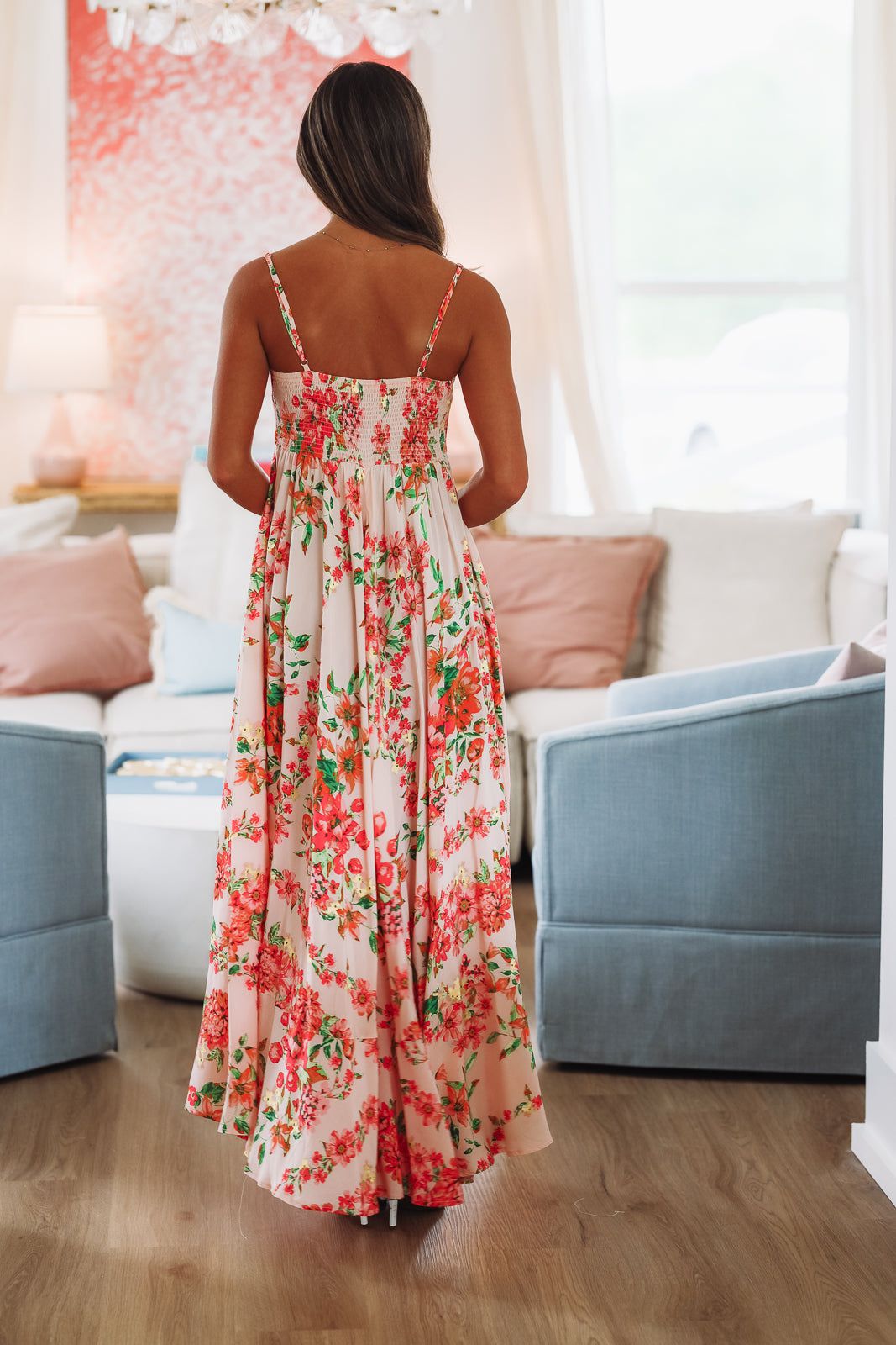 Peach Perfection Maxi Dress - Peach, Pink and Orange