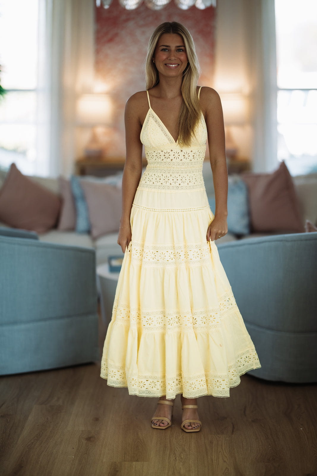Romance Edit Midi Dress - Lemon Yellow