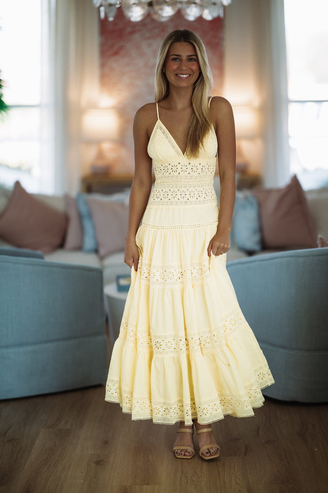Romance Edit Midi Dress - Lemon Yellow