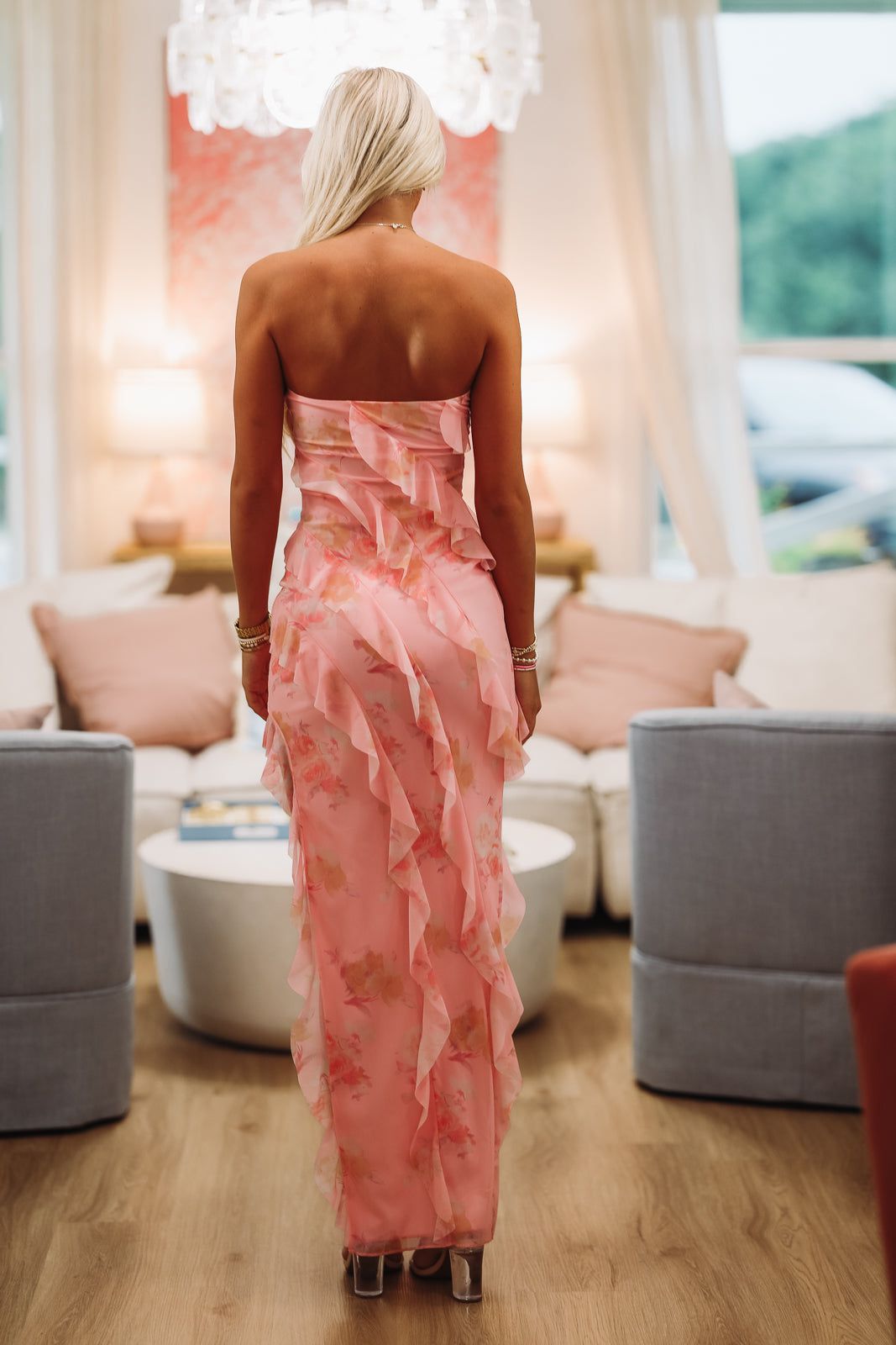 Queen of Elegance Maxi Dress - Pink