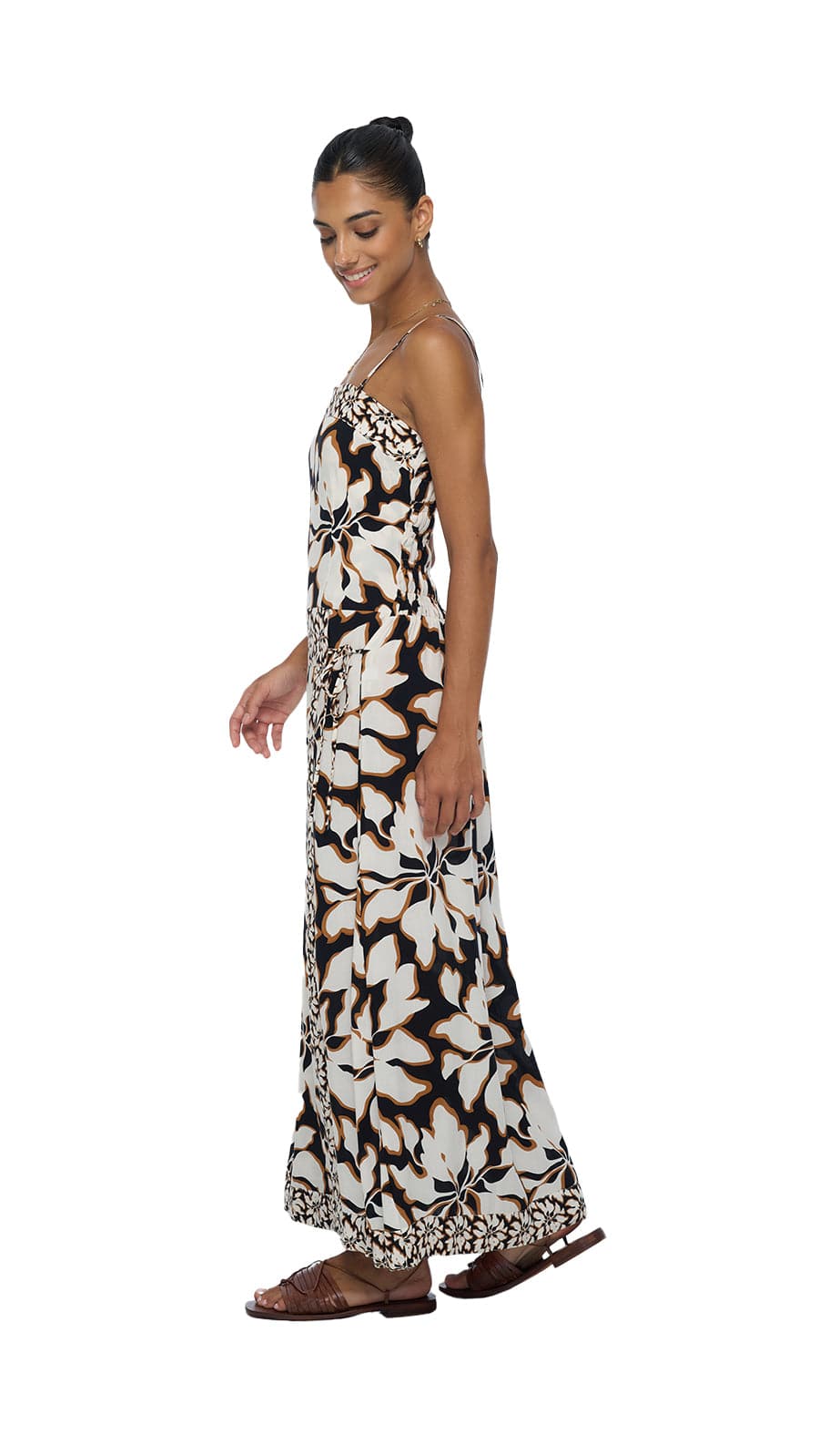 Liora Tropical Whisper Maxi Dress - Blooms Black