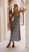 Lorena Midi Dress - Lysoria Black