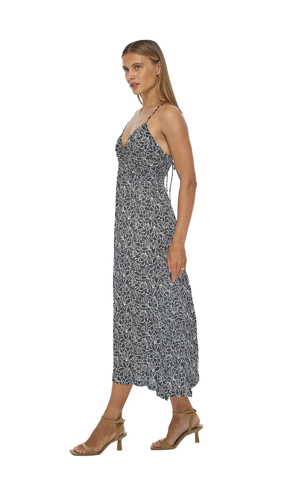 Lorena Midi Dress - Lysoria Black