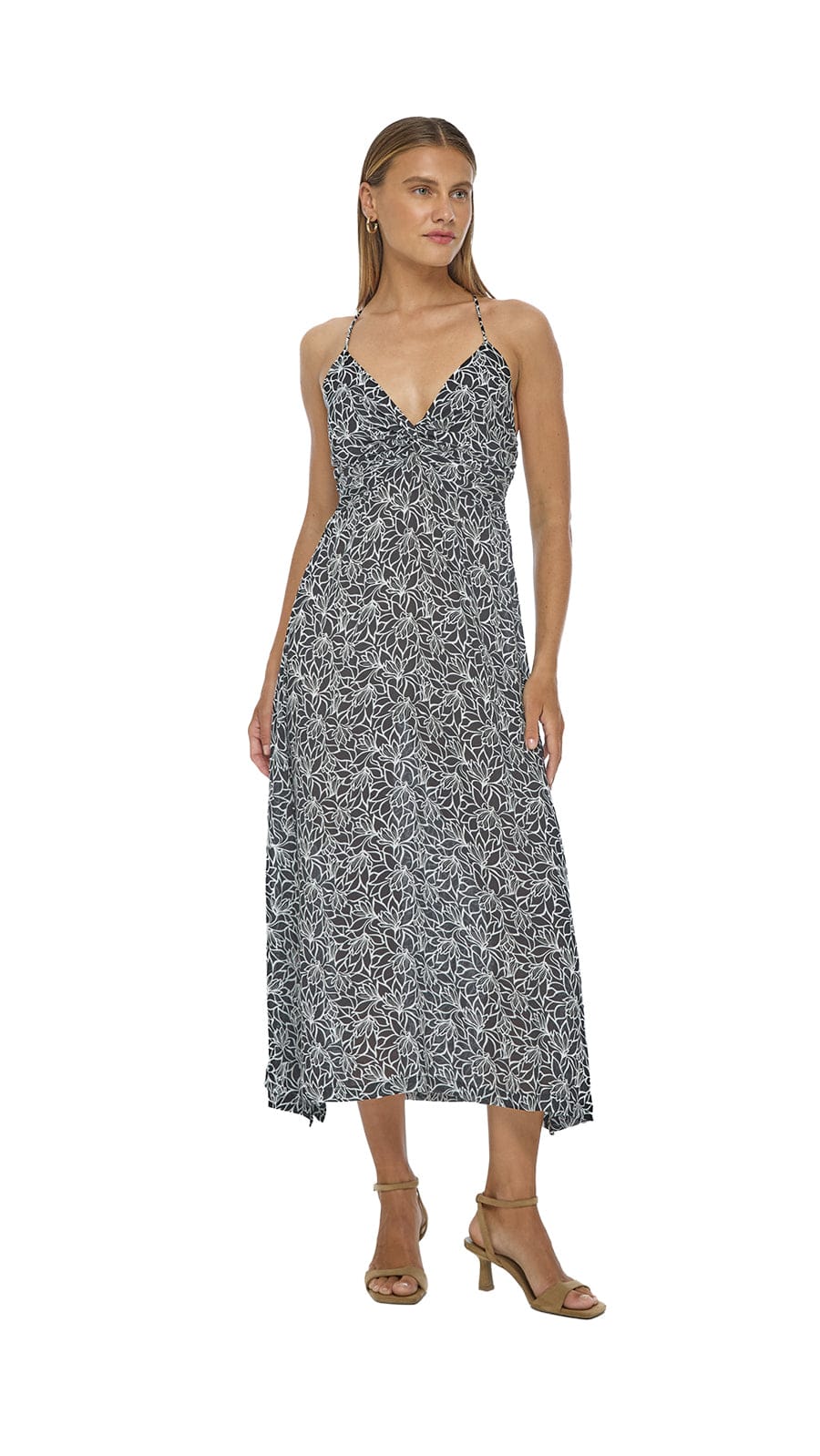 Lorena Midi Dress - Lysoria Black