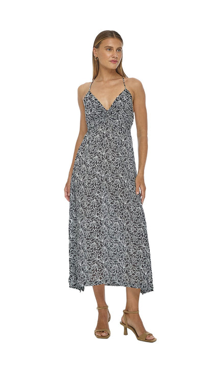 Lorena Midi Dress - Lysoria Black