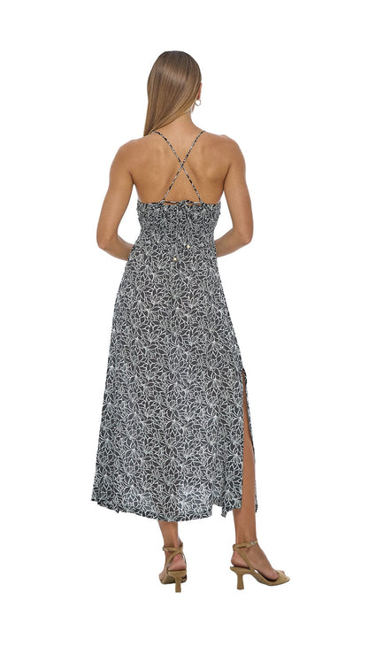 Lorena Midi Dress - Lysoria Black