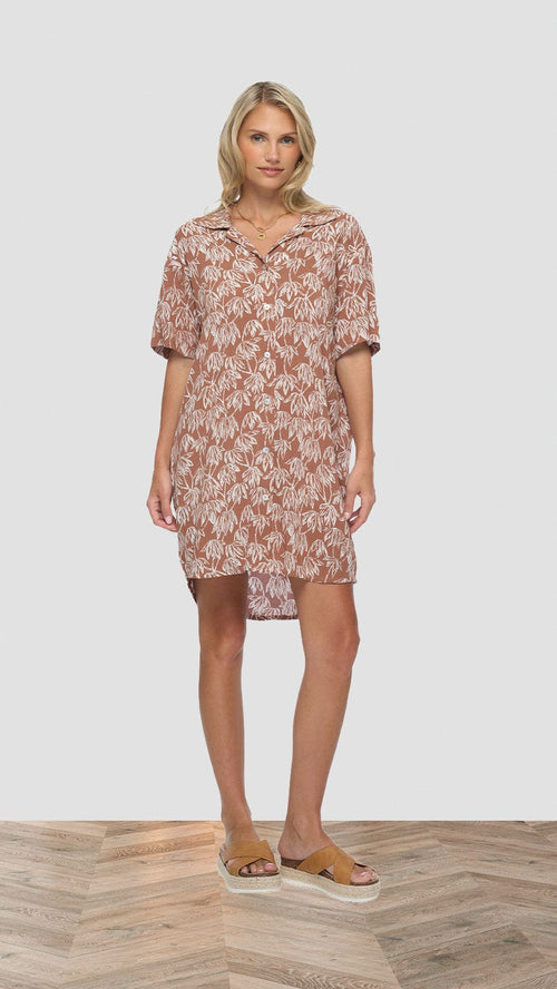 Mini Dress Shirt Calabria - Canopy Brown